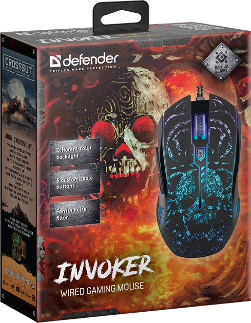 Миша Defender Invoker GM-947 USB Black (4714033529471) - зображення 9