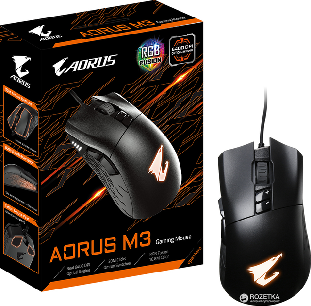 Миша Gigabyte Aorus M3 USB Black (AORUS M3 / GM-AORUS M3) - зображення 6