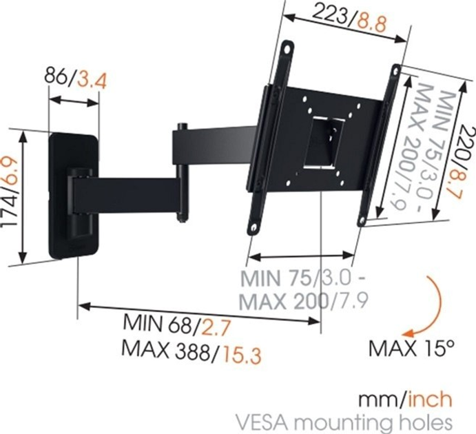 Кріплення для телевізора Vogels 19-40" Turn (MA2040-A1) - зображення 3