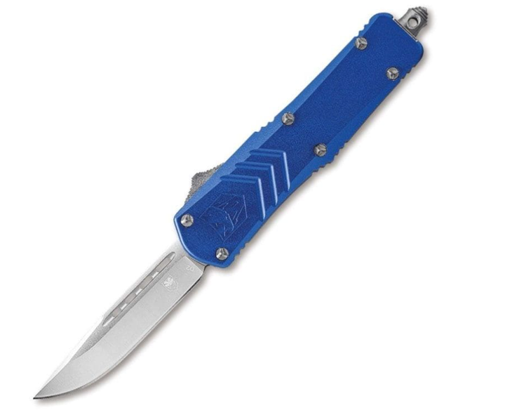 Складной Пружинный Нож CobraTec OTF Small FS-X D2 Синий 06CT005 - изображение 1