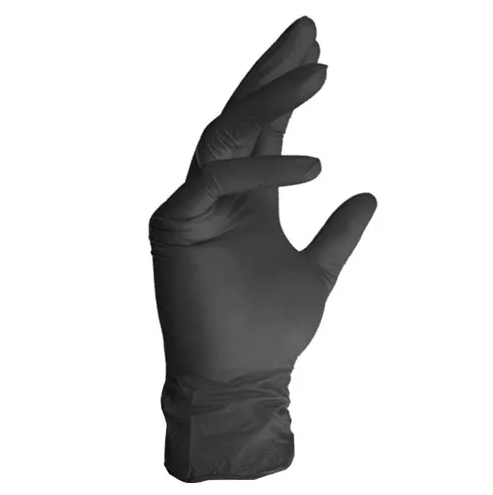 Перчатки нитриловые одноразовые (черные), размер ХL - изображение 2