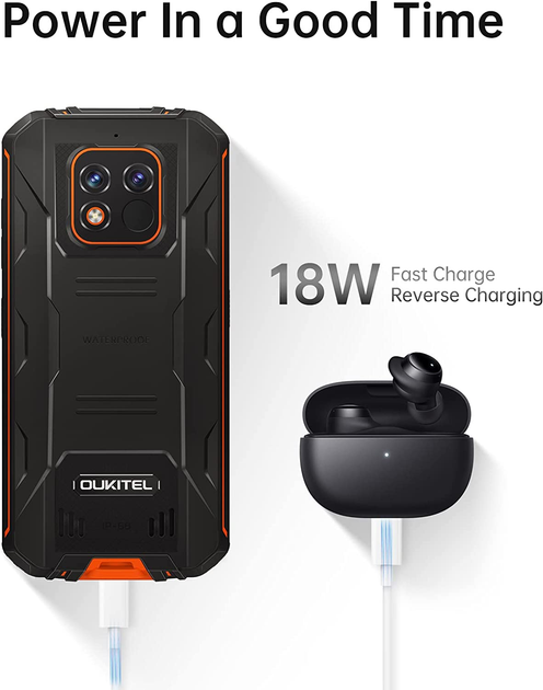 OUKITEL WP18 Pro スマートフォン 本体 Oukitel WP18 Pro (4+64Gb, АКБ 12500 мАч) Black купить по