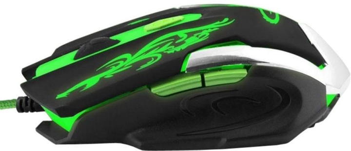 Миша Esperanza MX405 Cyborg USB Black/Green (5901299925461) - зображення 2