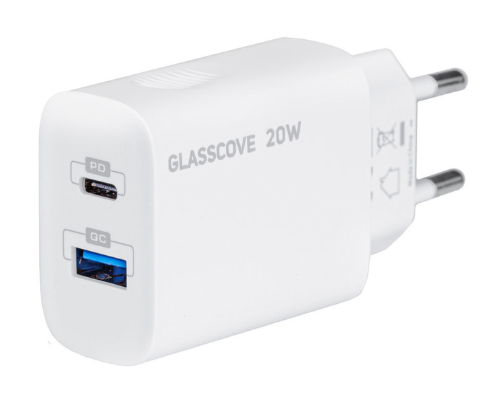 Сетевоe зарядное устройство Glasscove (USB, Type C) 3A 20W TC-012APQ20 (005577) - изображение 1