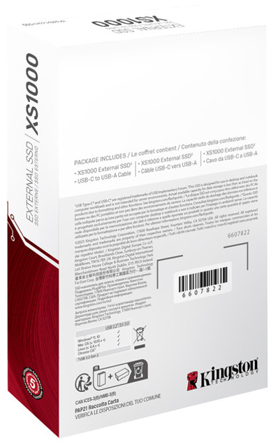 SSD диск Kingston XS1000 Portable 2000GB USB 3.2 Gen 2 (SXS1000/2000G) - зображення 8