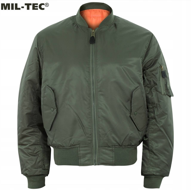 Куртка двухсторонняя Mil-Tec с удобными карманами из водонепроницаемой ткани для экстремальных условий Оливковый - изображение 2