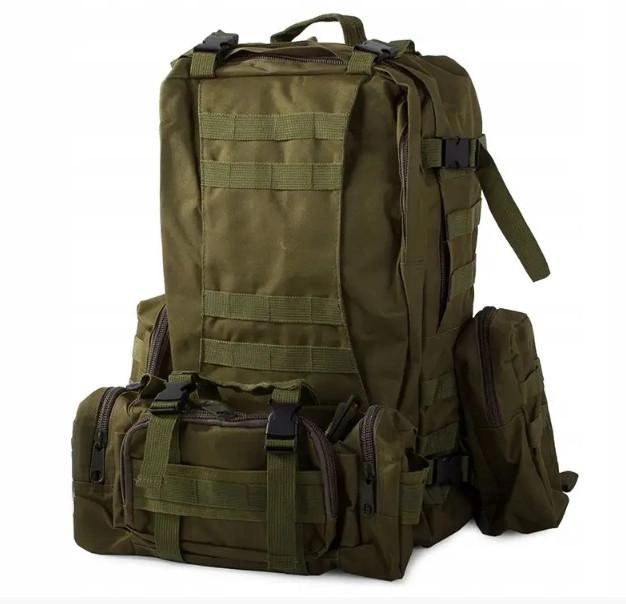 Штурмовой рюкзак Тactic 50-60л Полиэстер Зеленый (Kali) - изображение 1