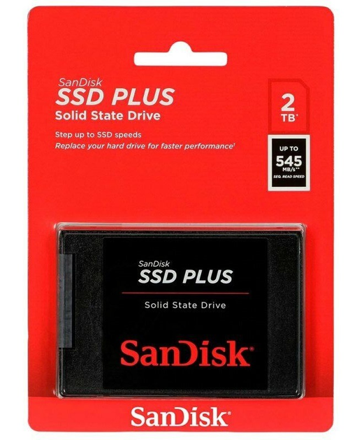 SSD диск 2Tb SanDisk Plus SATA3 3D TLC 545/450 MB/s 2.5" (SDSSDA-2T00-G26) - зображення 3