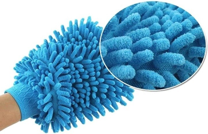 Перчатка для мойки авто микрофибра ClearAvto 21х15 см Синяя (HbP050530 ...