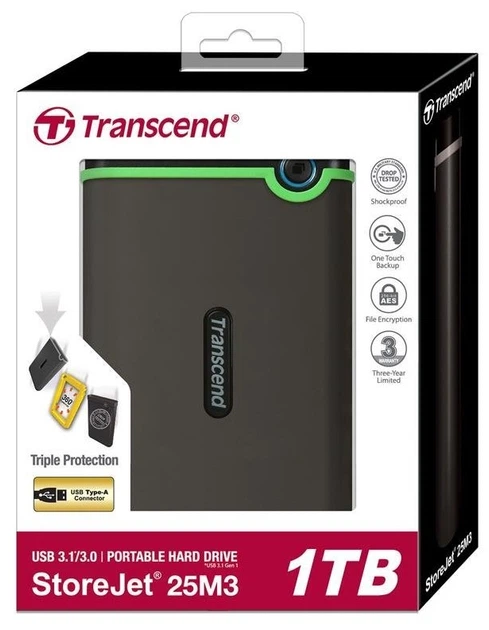Портативний жорсткий диск 2TB USB 3.1 StoreJet 25M3 Сірий Transcend (teh0013505) - зображення 7