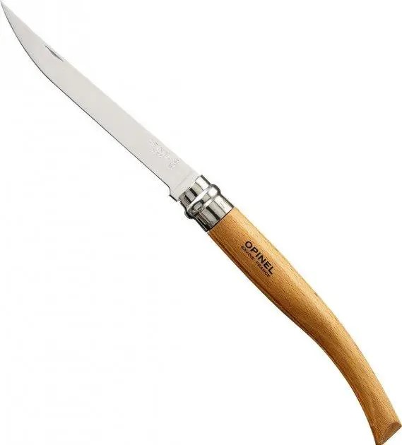 Філейний ніж 120мм, бук Opinel Inox Slim Beechwood N12 000518 - зображення 1