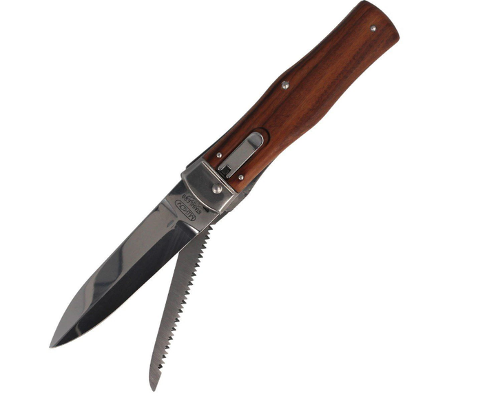 Складной Пружинный Нож с Пилою Mikov Predator 241-ND-2/KP Коричневый 007793 - изображение 1