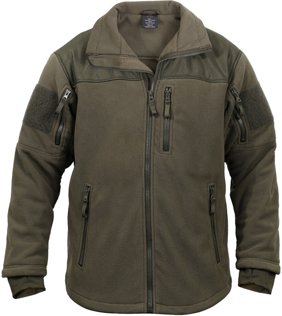 Куртка оливковая флисовая тактическая Rothco Spec Ops Tactical Fleece Jacket Olive Drab размер L - изображение 1