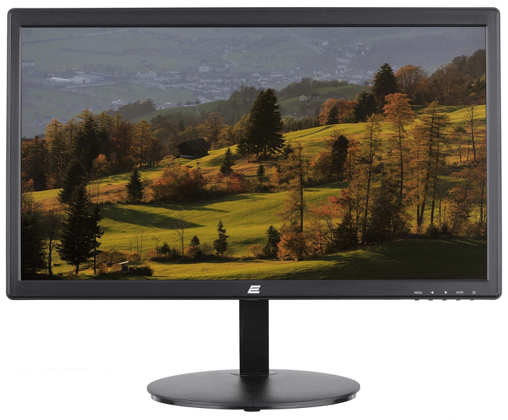 Монітор 19.5' 2E E2020B, Black, WLED, IPS, 1600x900 (16:9), 5 мс, 75 Гц, 210 кд/м², 1000:1, 178°/178°, VGA/HDMI, VESA 75x75 мм, зовнішній БЖ (2E-E2020B-01.UA) - изображение 1
