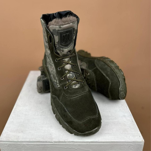Зимние Берцы Тактические Ботинки Мужские Кожаные 43р (28,5 см) MBZ-000065-RZ43 - изображение 1