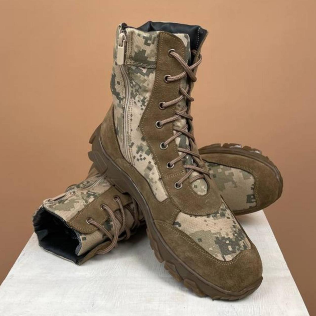 Демисезонные Берцы Тактические Ботинки Мужские Кожаные 41р (27 см) MBD-000001-RZ41 - изображение 1