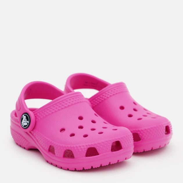 Chodaki dziecięce dla dziewczynki Crocs Classic Clog T 206990-6UB-C9 25-26 Różowe (196265216109) - obraz 2