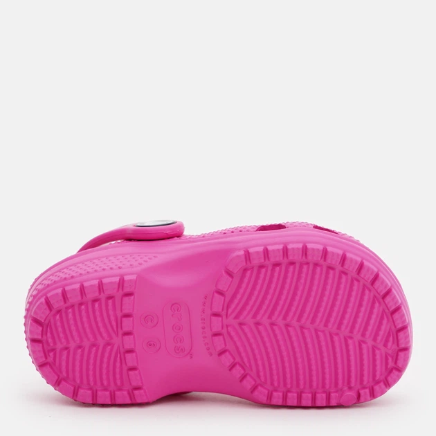 Chodaki dziecięce dla dziewczynki Crocs Classic Clog T 206990-6UB-C9 25-26 Różowe (196265216109) - obraz 6