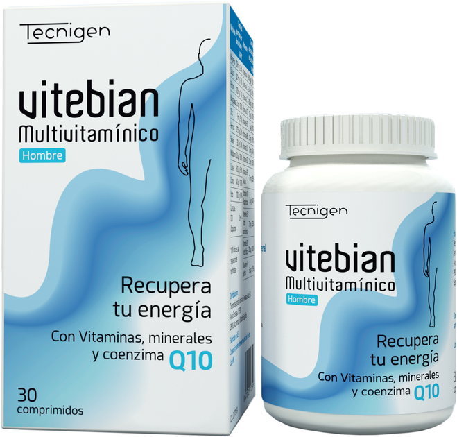 Suplement diety OTC TecniGen Vitebian Multivitamin Q10 Men 30 tabletek (8470002017399) - obraz 1
