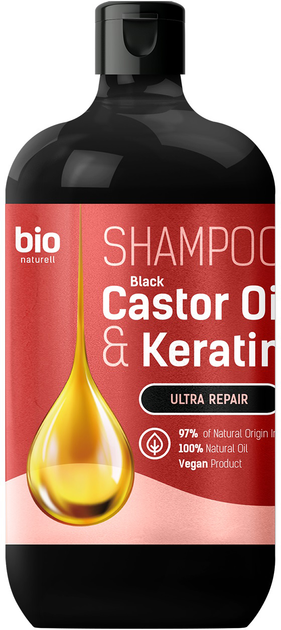 Шампунь Bio Naturell Black Castor Oil & Keratin 946 мл (8588006041385) - зображення 1