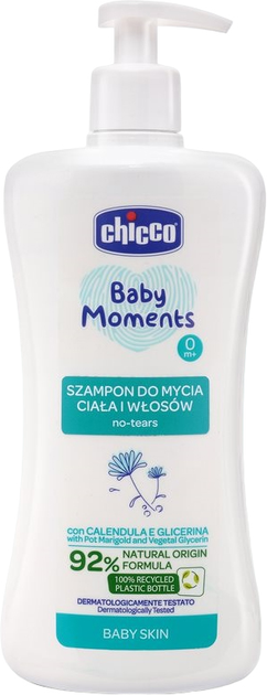 Szampon dla dzieci do ciała i włosów Chicco Baby Moments 500 ml (8058664138425) - obraz 1
