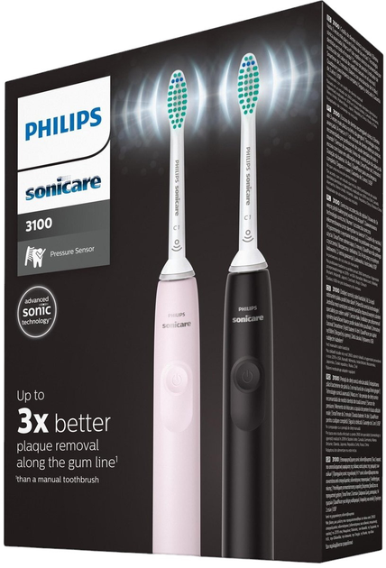 Zestaw szczoteczek elektrycznych PHILIPS Sonicare 3100 series HX3675/15 - obraz 6
