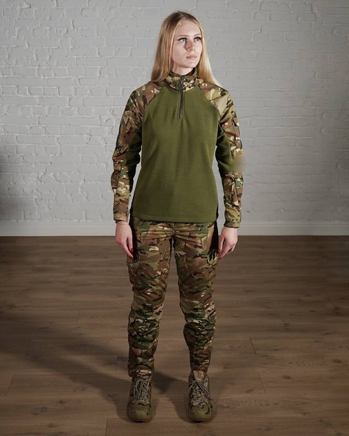 Жіноча військова форма на флісі ріп-стоп убакс зі штанами р. XL Мультикам - зображення 1