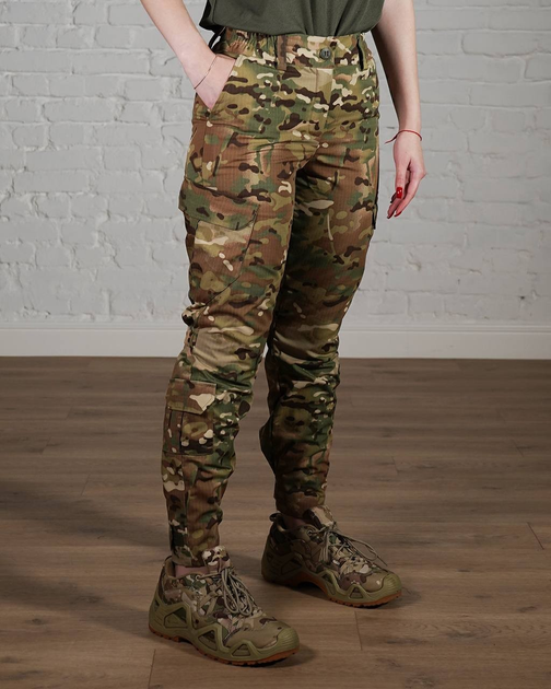 Женские военные штаны тактические рип-стоп с флисовой подкладкой р. XL Мультикам - изображение 2