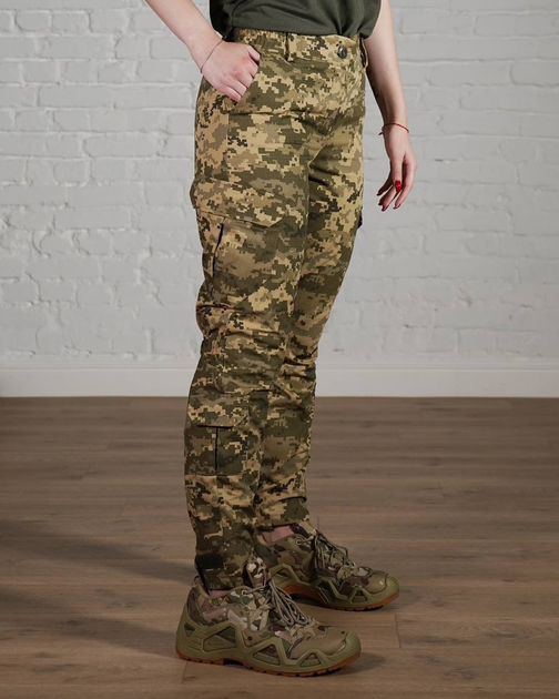 Жіночі військові штани тактичні ріп-стоп з флісовою підкладкою р. XL Піксель - зображення 2