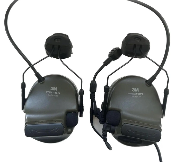 Активные наушники с креплением на шлем 3M Peltor Comtac XPI с 1 аудиовыходом J11 NATO (MT20H682P3AD-86) (15250) - изображение 1