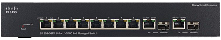 Przełącznik Cisco SB SF302-08PP-K9-EU (SF302-08PP-K9-EU) - obraz 2