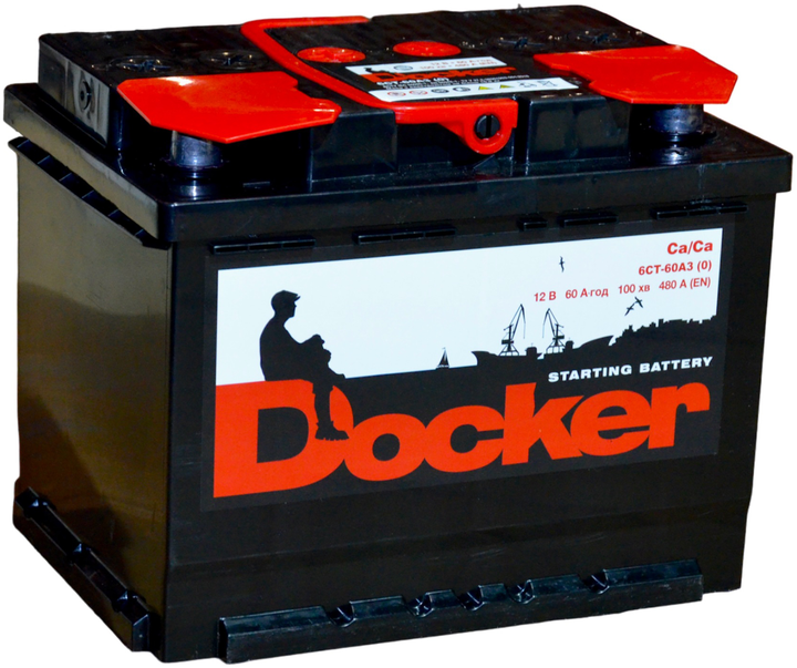 Автомобильный аккумулятор Docker 60Ah (-/+) Euro EN480 (СТ-00003070 ...