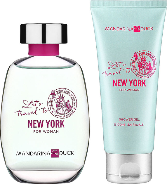 Zestaw damski Mandarina Duck Let's Travel To New York For Woman Woda toaletowa damska 100 ml + Żel pod prysznic 100 ml (8427395014832) - obraz 2