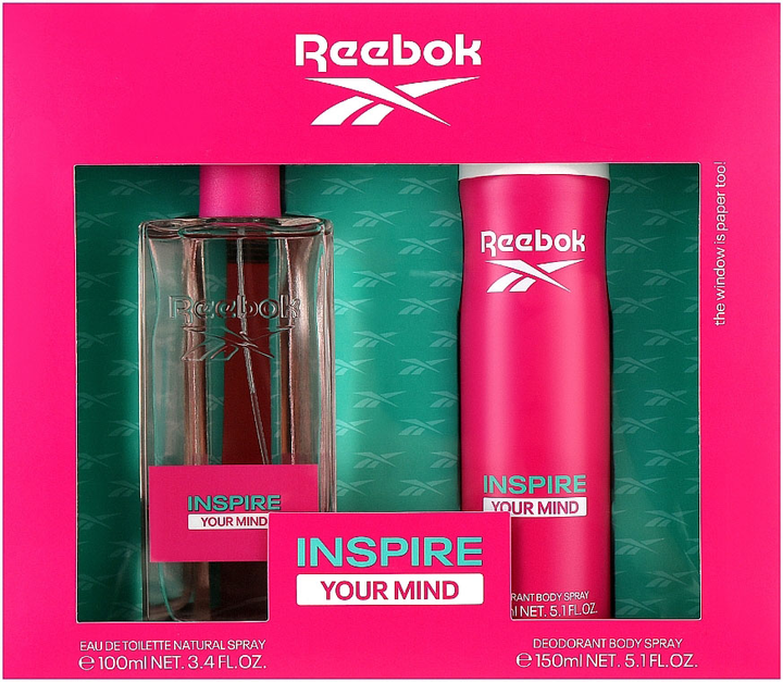 Zestaw damski Reebok Inspire Your Mind Woda toaletowa damska 100 ml + Dezodorant 150 ml (8436581946253) - obraz 1