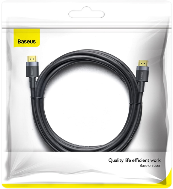 Кабель Baseus Cafule 4K HDMI Male - HDMI Male 3 м (CADKLF-G01) - зображення 5