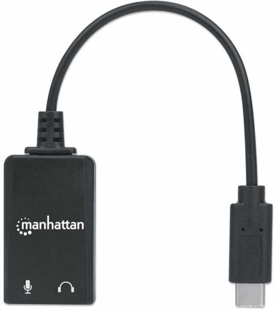 Przejściówka audio Manhattan USB Type-C to 3.5 mm 0.11 m (766623153317) - obraz 4