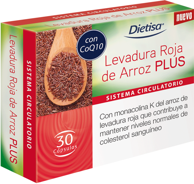 Suplement diety Dietisa Levadura Roja De Arroz Plus 30 kapsułek (3175681170391) - obraz 1
