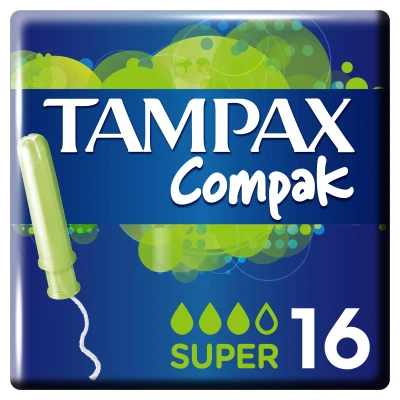 Тампоны Tampax Compak Super с апликатором 16 шт. (4015400219712/4015400219743) - Фото 2 Тампоны Tampax Compak Super с апликатором 16 шт. (4015400219712/4015400219743) - изображение 2