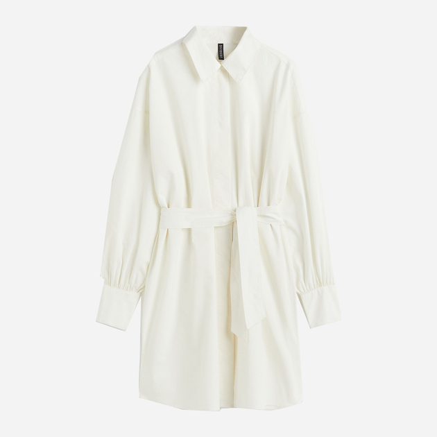 Акция на Сукня-сорочка міні літня жіноча H&M A2011-983378 S Біла от Rozetka
