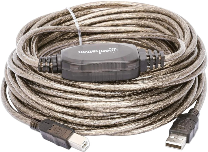 Kabel Manhattan USB 2.0 AM-BM 11 m (766623510424) - obraz 2