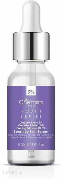 Serum do twarzy Skin Chemists London Youth Series Dragon's Blood 5%, Centella Asistica 3%, Evening Primrose Oil 1% Sensitive Skin Serum 30 ml (5060881926054) - obraz 1