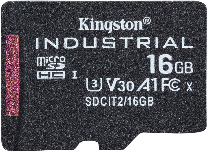 Karta pamięci Kingston microSDHC 16GB Industrial Class 10 UHS-I V30 A1 (SDCIT2/16GBSP) - obraz 1