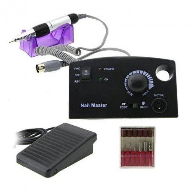 Фрезер для педикюра и маникюра Nail Drill PRO ZS-602 65 Вт 35 000 об/мин чёрный - изображение 2