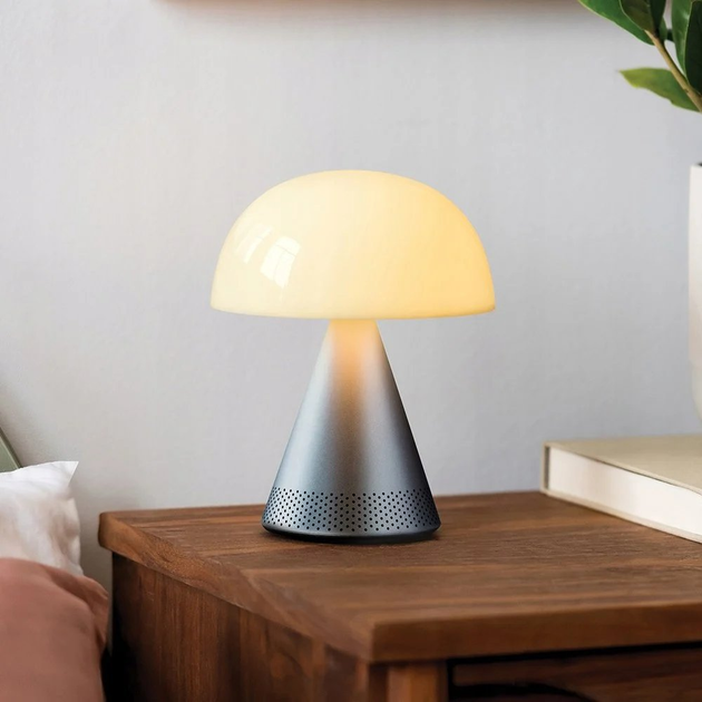 Lampa stołowa Lexon Mina Audio L LED z głośnikiem bluetooth Grey (3660491203853) - obraz 4