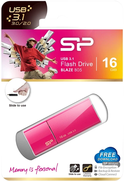 Флеш пам'ять USB Silicon Power Blaze B05 16GB Peach (SP016GBUF3B05V1H) - зображення 7