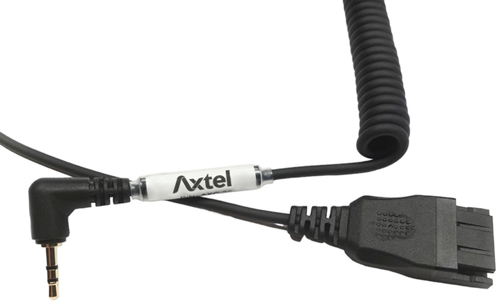 Spiralny kabel PC Axtel QD złącze 2 x 2.5 mm (SY-AT-A007) - obraz 1