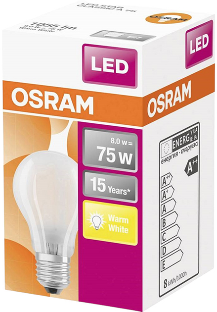 Żarówka Osram LED Star Classic A E27 7.5-75 W (4058075115910) - obraz 4