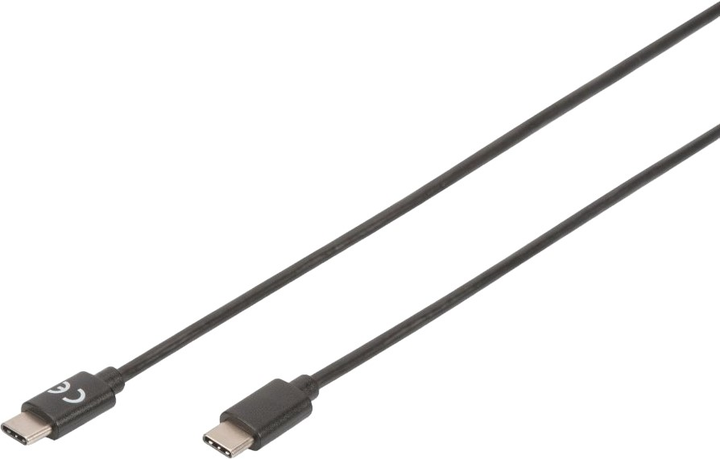 З'єднувальний кабель Digitus USB Type-C to C M/M 3A 480MB 2.0 Version black 1.8 м (4016032368946) - зображення 1