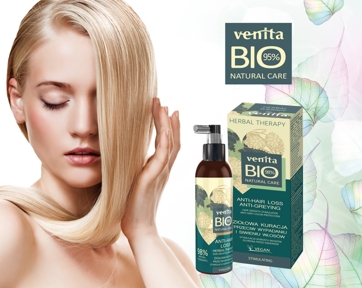 Odżywka do włosów Venita Bio Natural Care Herbal Treatment Against Hair Loss and Graying 200 ml (5902101519403) - obraz 2
