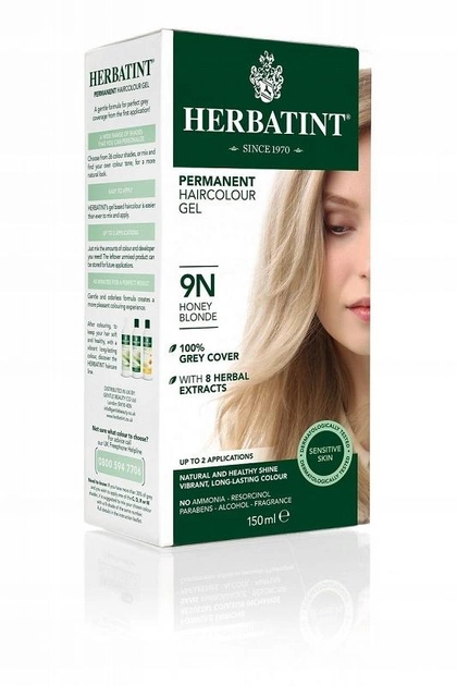 Żel-farba do włosów z utleniaczem Herbatint 9N Honey Blonde 150 ml (8016744805148) - obraz 1